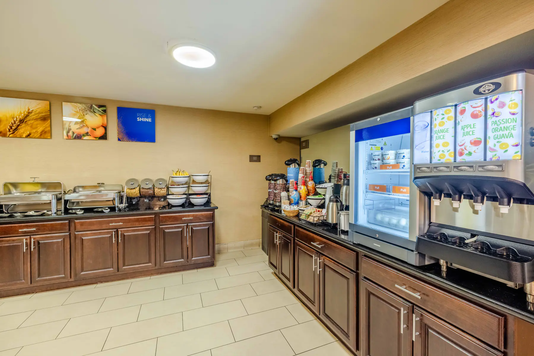 Breakfast Beverage and Buffet Station